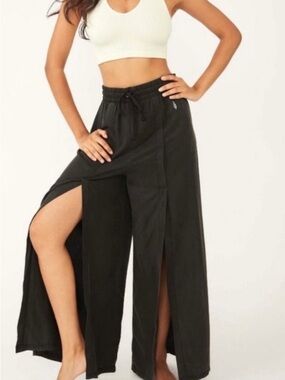 FP Movement by Free People Black Wide-Leg Split Pants